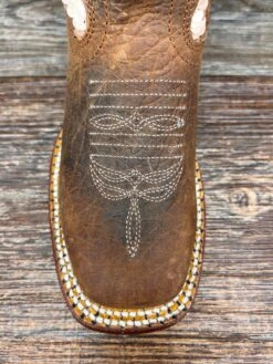 Mk9153 Kid's Bison With Reversible Sequin Top Square Toe Western Boot By Macie Bean -Western Cowboy Equipment Store IMG 7583