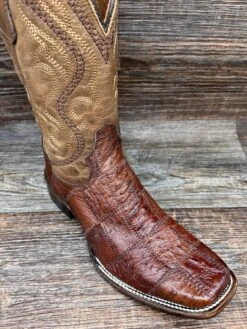 Corral L5737 Men's Patchwork Brown Ostrich Square Toe Western Boot By Circle-G