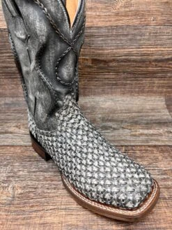 Dp4909 Men's Stanley Distressed Black Square Toe Western Boot By Dan Post