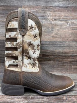 Ddb0397 Men's Westward Saddlehorn Digi Camo Flag Western Boot By Durango