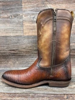 C3888 Men's Round Toe Lizard Roper With Side Zipper By Corral -Western Cowboy Equipment Store IMG 8051