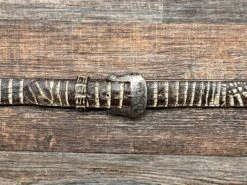 6150h Brown And Tan Exotic Print Belt By Cowtown