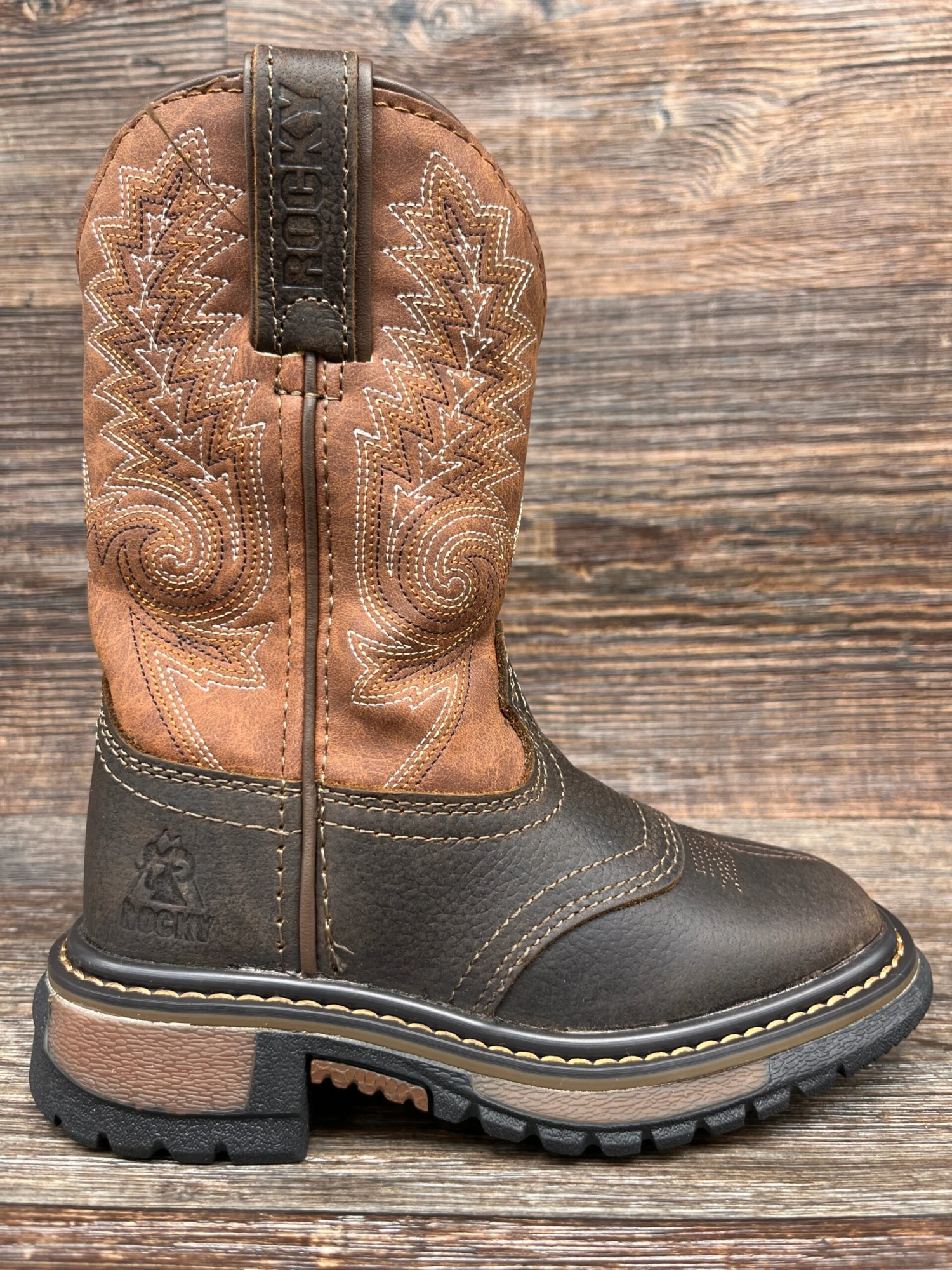 Rkw0257 Kid's Ride FLX Square Toe Wellington By Rocky 1 Rkw0257 Kid's Ride FLX Square Toe Wellington By Rocky