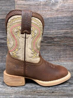 Dbt0241 Kid's Lil' Rebel Pro Square Toe Western Boot By Durango
