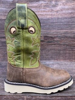 3202c Kid's Branson Wedge Sole Square Toe Work Boot By Smoky Mountain