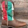 Ddb0430 Men's Mexico Flag Square Toe Rebel Boot By Durango