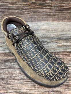 Mdm0067 Men's Gator Print Driving Moc Casual Shoe By Twisted X