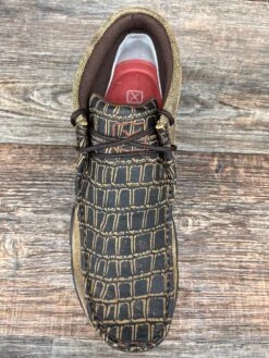 Mdm0067 Men's Gator Print Driving Moc Casual Shoe By Twisted X -Western Cowboy Equipment Store IMG 8605