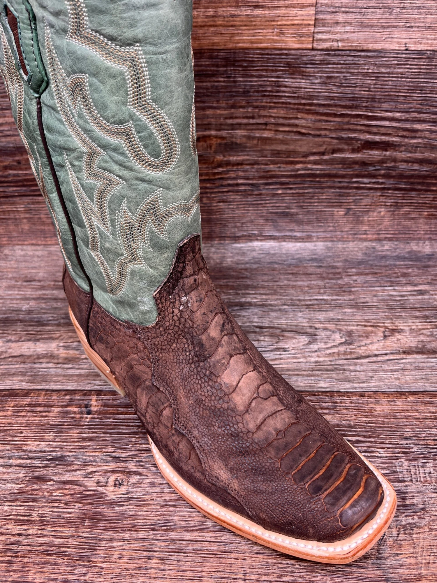 A4292 Men's Genuine Ostrich Leg Square Toe Western Boot By Corral 2 A4292 Men's Genuine Ostrich Leg Square Toe Western Boot By Corral - Image 2