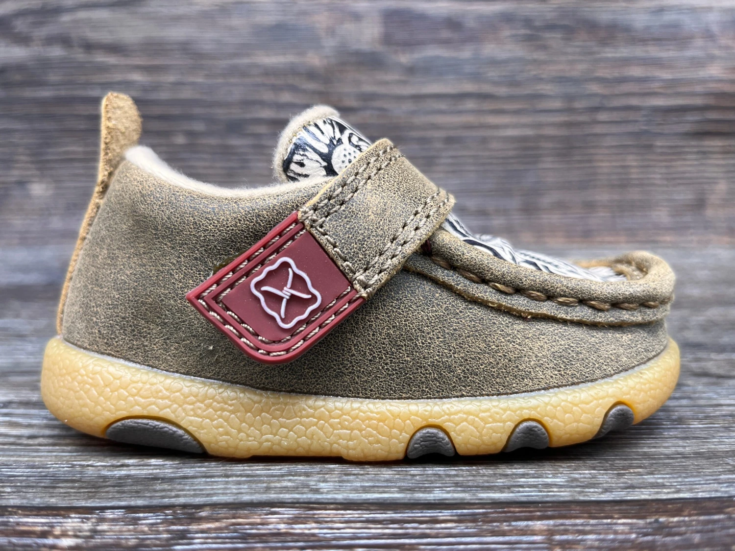 Ica0030 Infant & Toddler Tooled Leather Driving Mocs By Twisted X 2 Ica0030 Infant & Toddler Tooled Leather Driving Mocs By Twisted X - Image 2