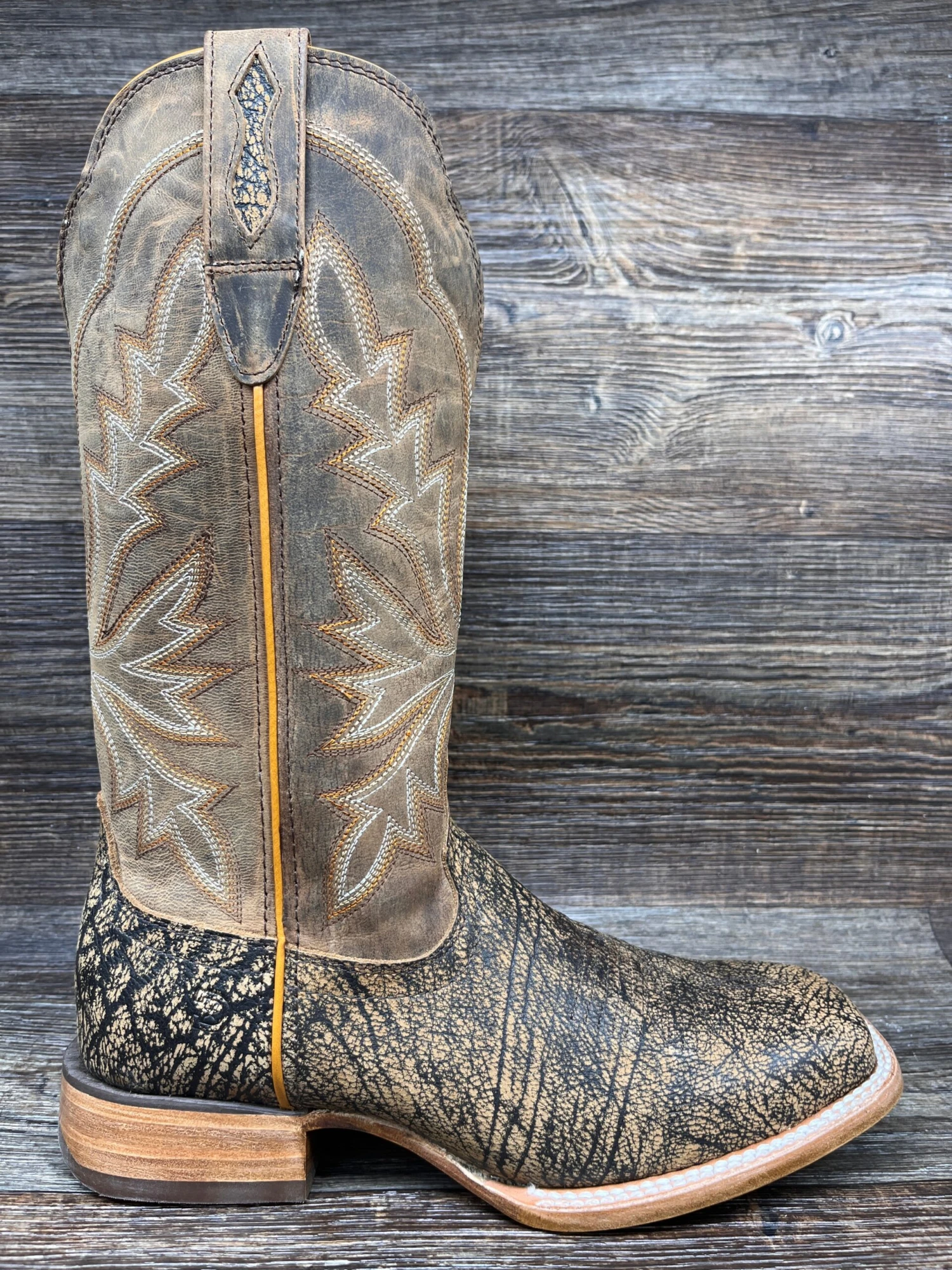 Ddb0437 Men's Sepia Genuine African Cape Buffalo Square Toe Western Boot By Durango 1 Ddb0437 Men's Sepia Genuine African Cape Buffalo Square Toe Western Boot By Durango