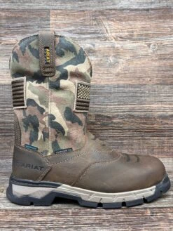 10029518 Men's Rebar Flex Patriot Waterproof Composite Safety Toe Work Boot By Ariat.
