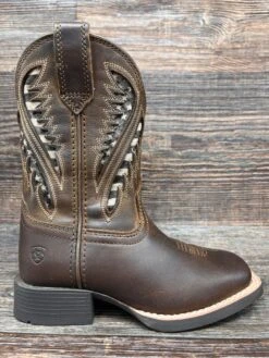 10044485 Kid's Quickdraw VentTEK Square Toe Western Boot By Ariat