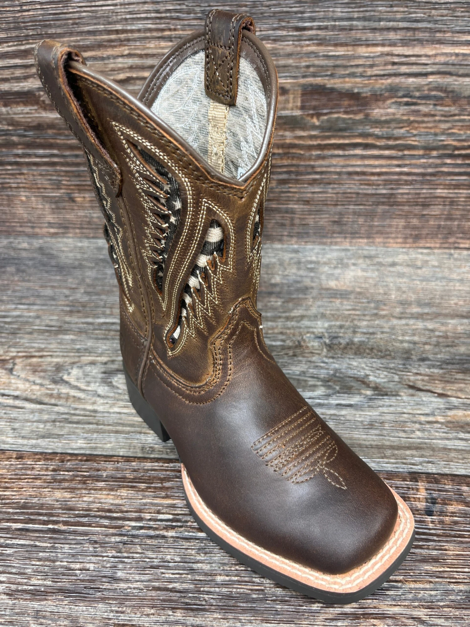 10044485 Kid's Quickdraw VentTEK Square Toe Western Boot By Ariat 2 10044485 Kid's Quickdraw VentTEK Square Toe Western Boot By Ariat - Image 2