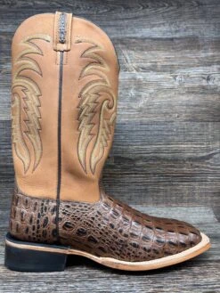Bsm1886 Men's Cowhide Alligator Print Square Toe Western Boots By Old West