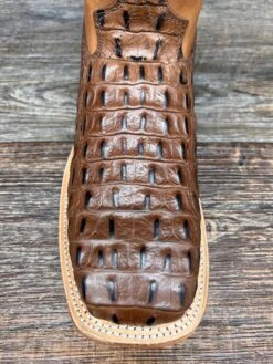 Bsm1886 Men's Cowhide Alligator Print Square Toe Western Boots By Old West -Western Cowboy Equipment Store IMG 9422