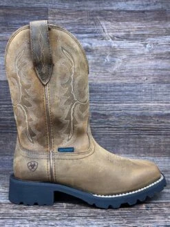 10044437 Women's Unbridled Rancher Waterproof Square Toe Work Boot By Ariat