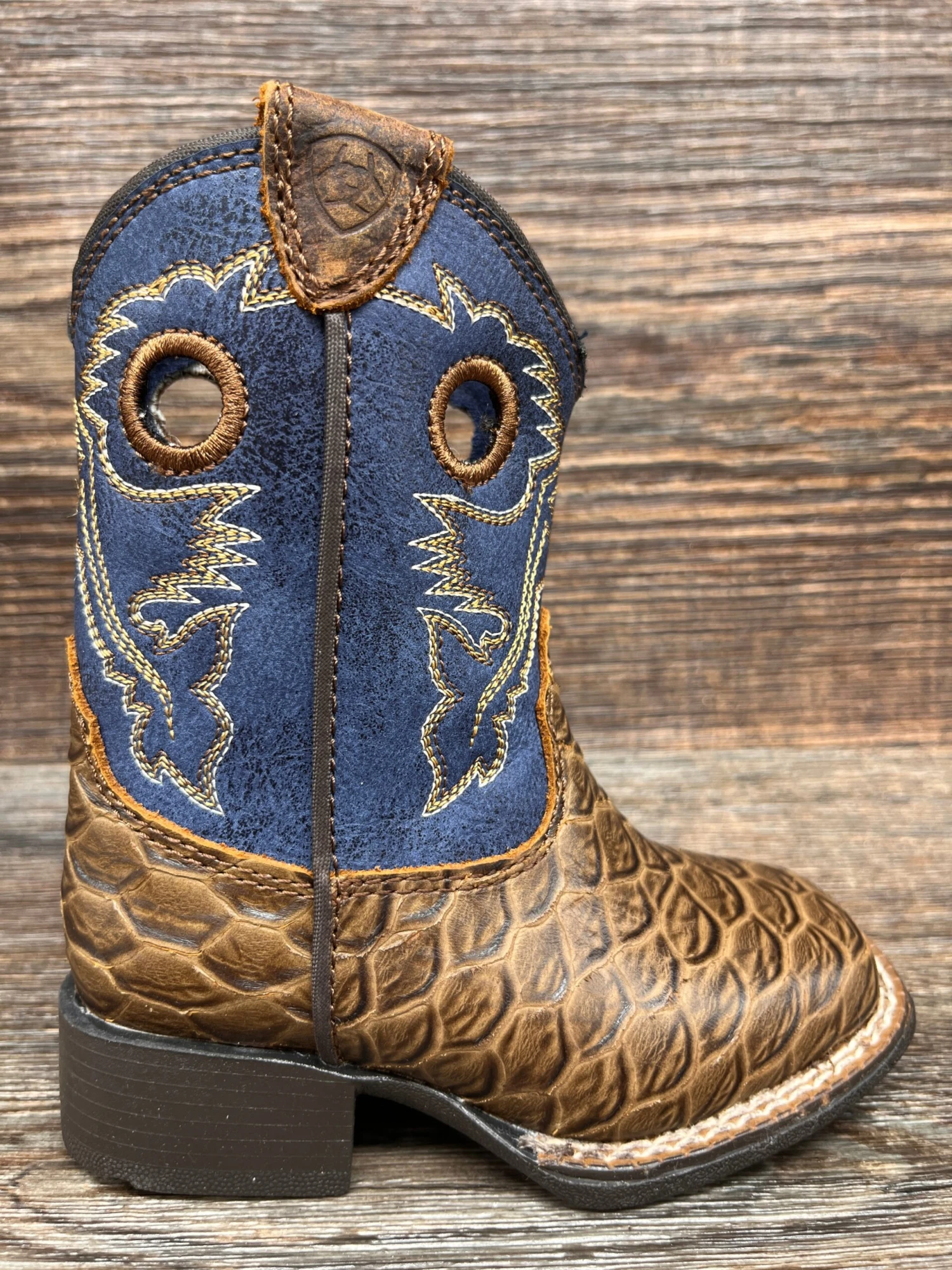 A441000202 Toddler's Ariat Orlando Fish Print Square Toe Western Boot By M&F Western Products 2 A441000202 Toddler's Ariat Orlando Fish Print Square Toe Western Boot By M&F Western Products - Image 2