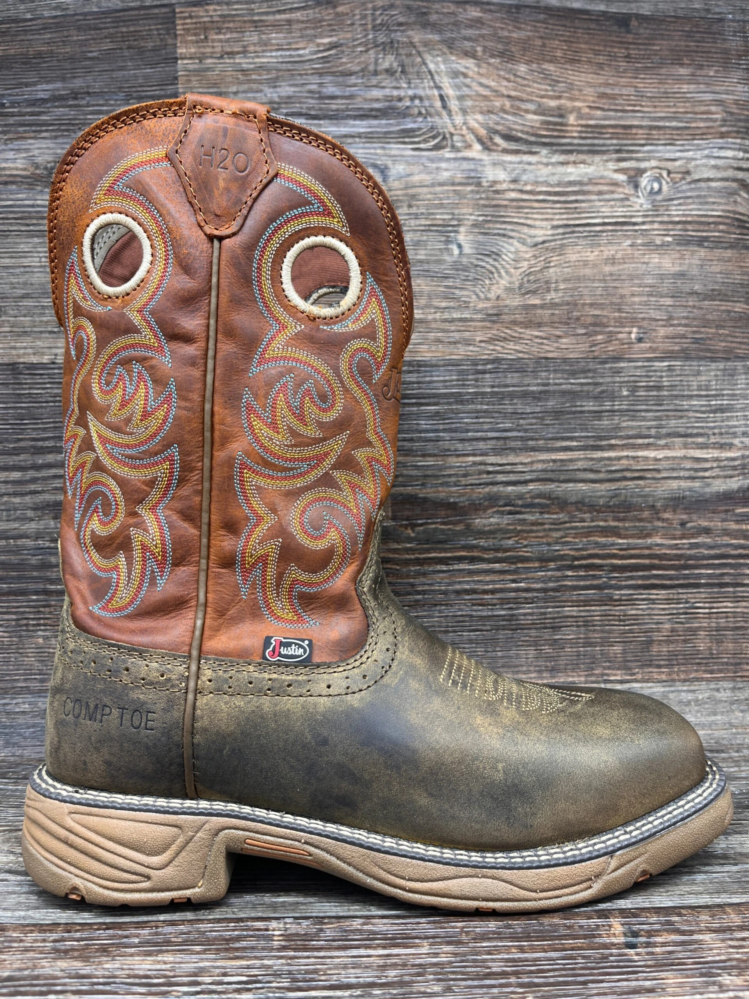 SE4341 Men's Rush Composite Safety Toe Waterproof Work Boot By Justin 1 SE4341 Men's Rush Composite Safety Toe Waterproof Work Boot By Justin