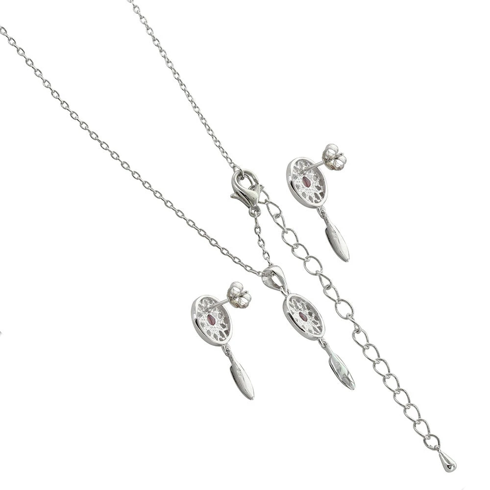 Js3853 Pink Opal Dreamcatcher Jewelry Set By Montana Silversmiths 2 Js3853 Pink Opal Dreamcatcher Jewelry Set By Montana Silversmiths - Image 2