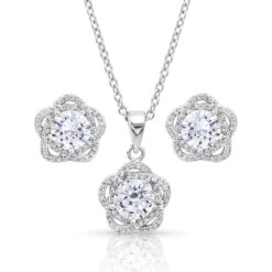 Js4300 Starlight Flower Jewelry Set By Montana Silversmiths
