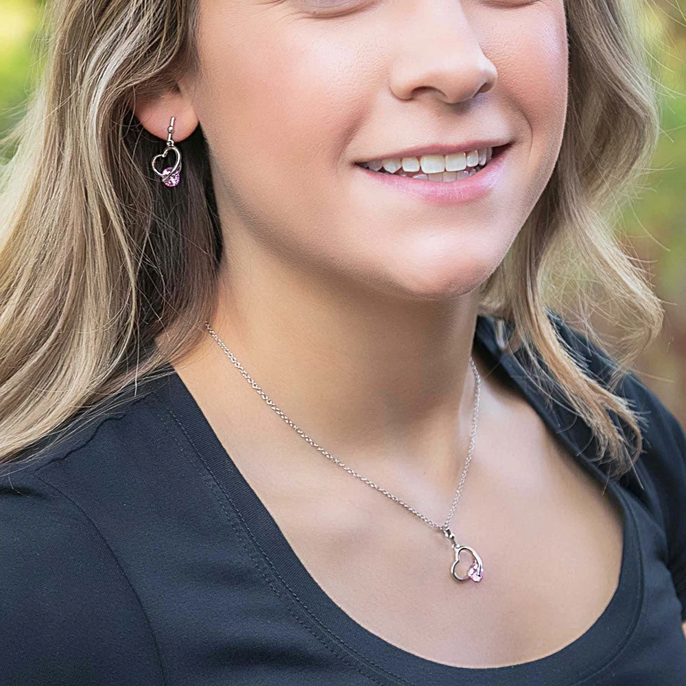 Js4378 A Drop Of Pink Heart Jewelry Set By Montana Silversmiths 3 Js4378 A Drop Of Pink Heart Jewelry Set By Montana Silversmiths - Image 3