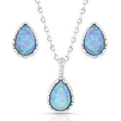 Js5116 Captivating Teardrop Jewelry Set By Montana Silversmiths