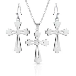 Js5176 Extended Faith Cross Jewelry Set By Montana Silversmiths 5 Js5176 Extended Faith Cross Jewelry Set By Montana Silversmiths -Western Cowboy Equipment Store JS5176 alt