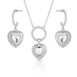 Js5313 Queen Heart Jewelry Set By Montana Silversmiths -Western Cowboy Equipment Store JS5313 alt