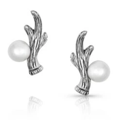 Kter5047 Mountain Destination Pearl Earrings By Montana Silversmiths