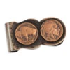 Mcl50cbb Scalloped Vintage Bronze Buffalo Nickel Money Clip By Montana Silversmiths