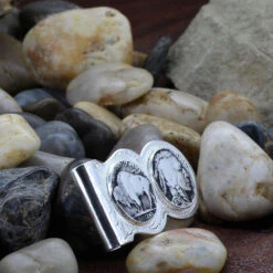 Mcl50 Buffalo Indian Nickel Scalloped Money Clip By Montana Silversmiths -Western Cowboy Equipment Store MCL50 alt