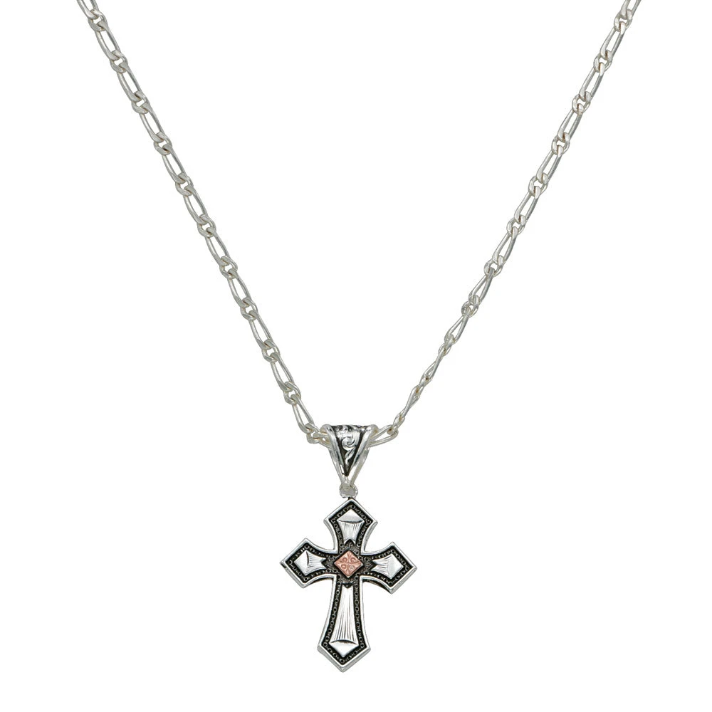 Nc1161 Antique Copper Diamond Cross Necklace By Montana Silversmiths 1 Nc1161 Antique Copper Diamond Cross Necklace By Montana Silversmiths