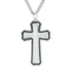 Nc3110 Beaded Wheat Cross Necklace By Montana Silversmiths