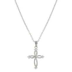 Nc3883 Twisted Cross Necklace By Montana Silversmiths