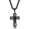 Nc4025 Through The Darkest Night Cross Necklace By Montana Silversmiths