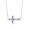 Nc5094 Legends Color Cross Necklace By Montana Silversmiths