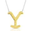 Yelnc5153 The Y Yellowstone Brand Necklace By Montana Silversmiths