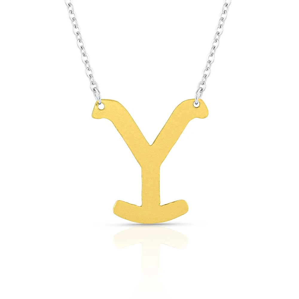 Yelnc5153 The Y Yellowstone Brand Necklace By Montana Silversmiths 3 Yelnc5153 The Y Yellowstone Brand Necklace By Montana Silversmiths - Image 3