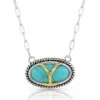 Yelnc5300 Yellowstone Turquoise Necklace By Montana Silversmiths