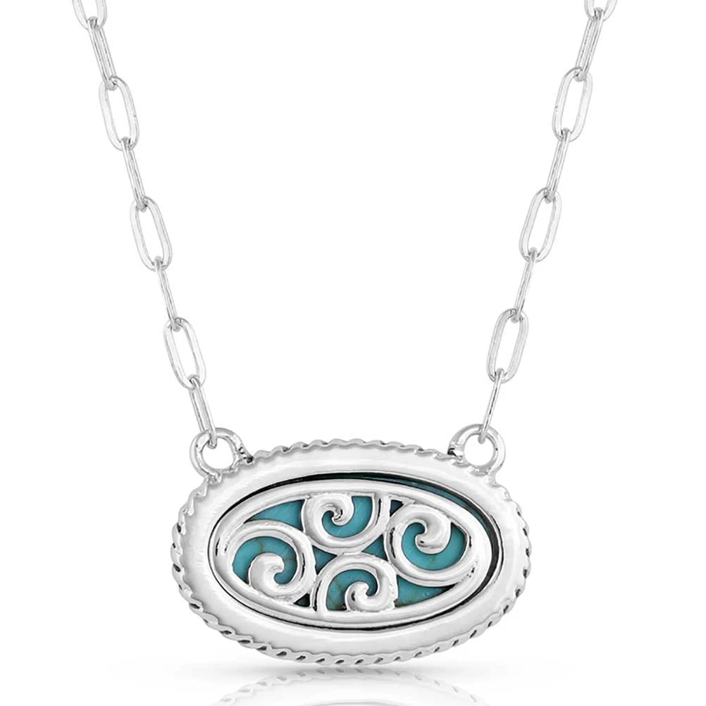 Yelnc5300 Yellowstone Turquoise Necklace By Montana Silversmiths 2 Yelnc5300 Yellowstone Turquoise Necklace By Montana Silversmiths - Image 2