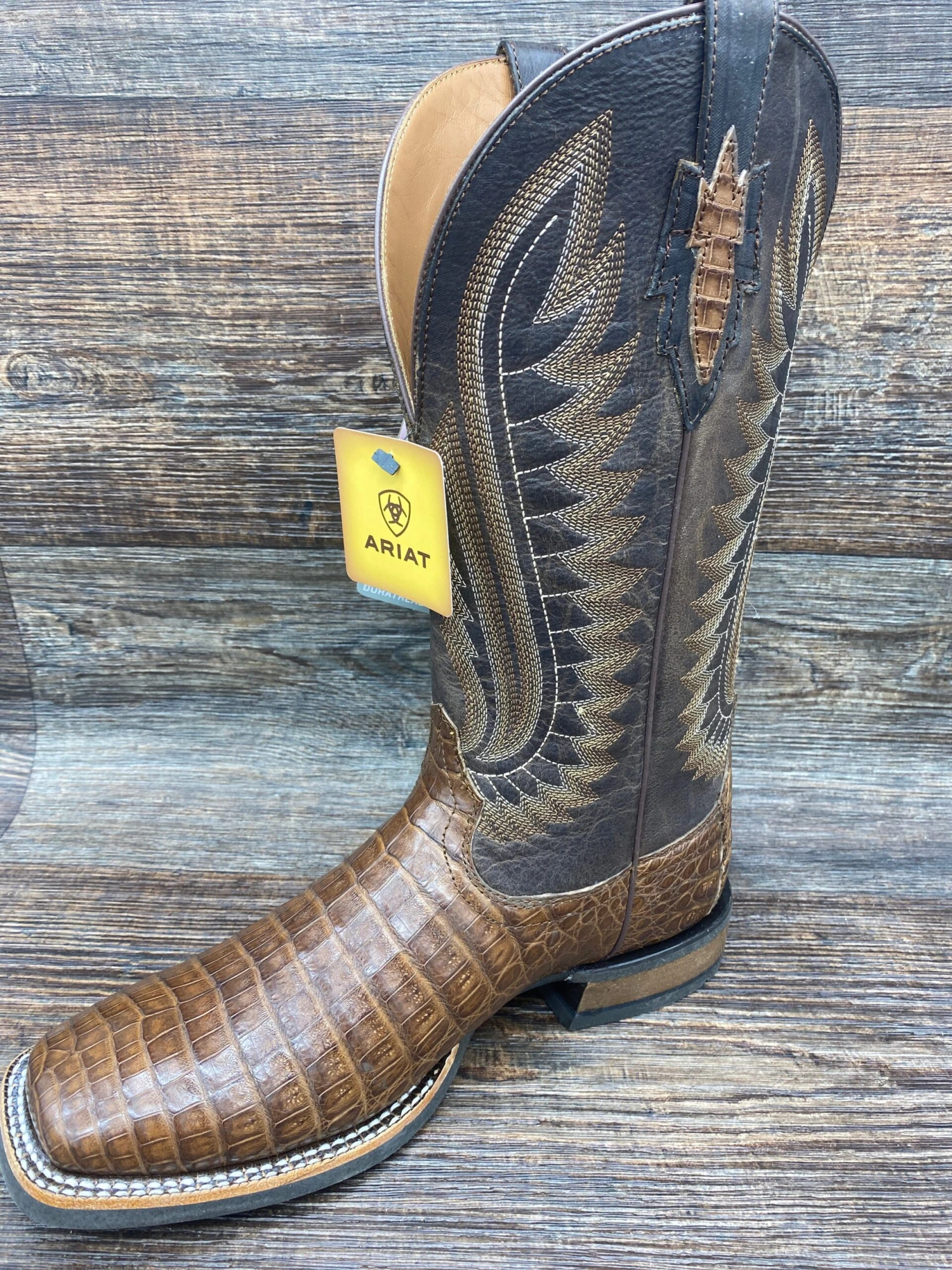 10034030 Men’s Double Down Genuine Caiman Square Toe By Ariat 6 10034030 Men’s Double Down Genuine Caiman Square Toe By Ariat - Image 6